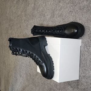 Aldo Reflow black combat ankle boots